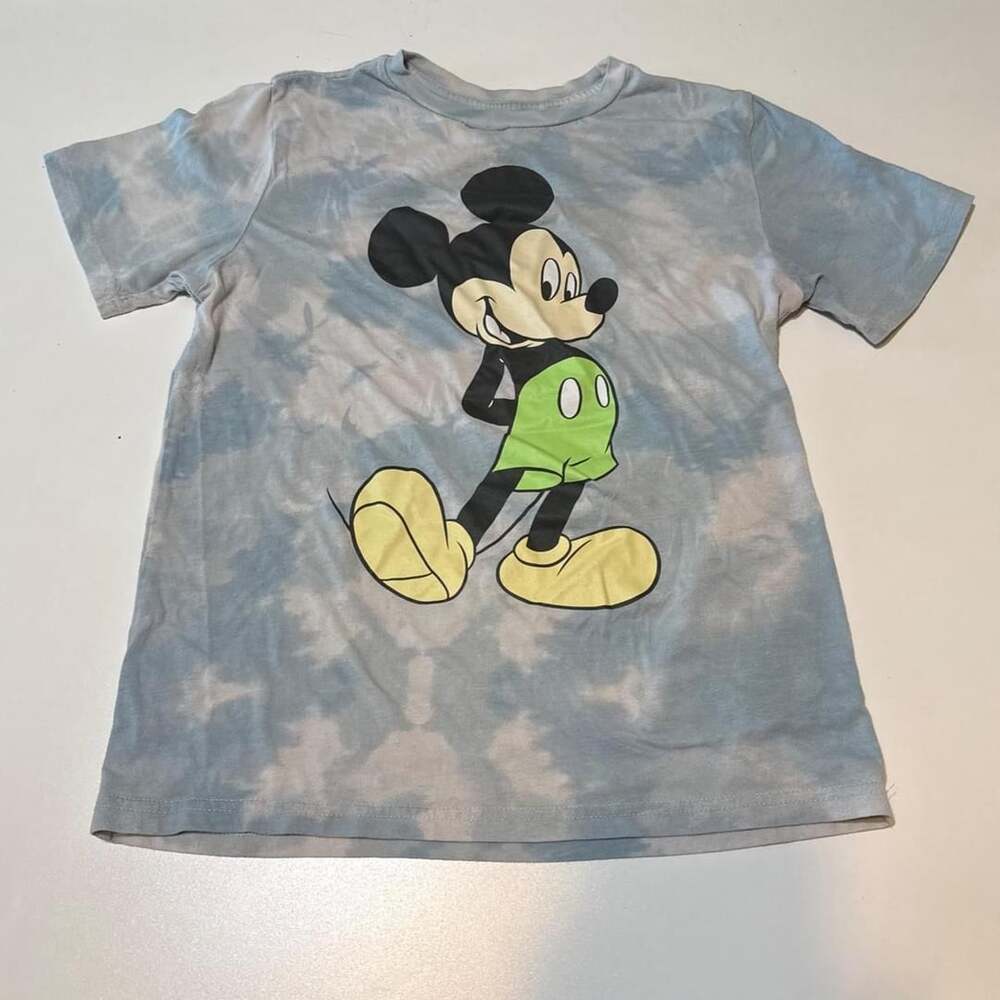 Disney Mickey Mouse Blue Tie-Dye Youth T-Shirt XL 14/16